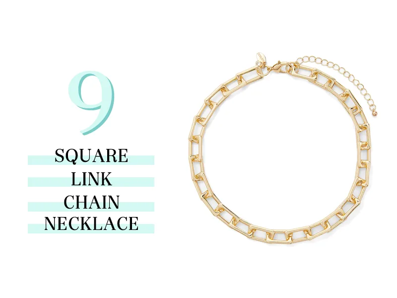 Square Link Chain Necklace