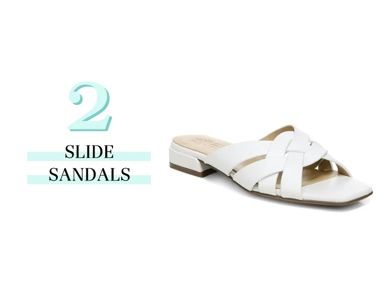 Slide Sandals in White