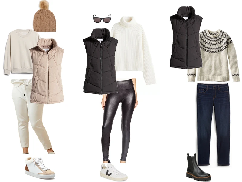 7 Crop puffer vest outfits ideas  puffer vest outfit, vest outfits, outfits