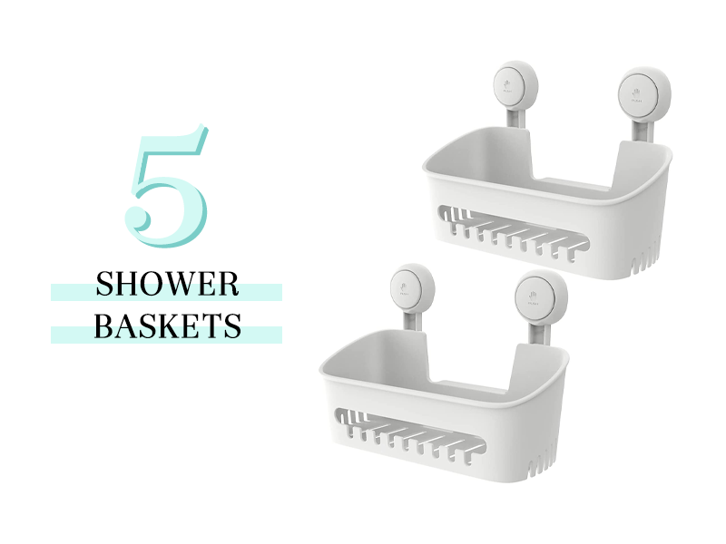 set of two shower baskets