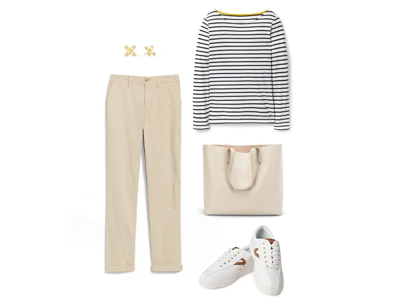 Check styling ideas for「Dry Sweat Track Trousers、3D Knit Cotton Striped  Top」| UNIQLO IN