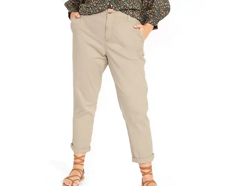 Khaki chino pants on sale womens