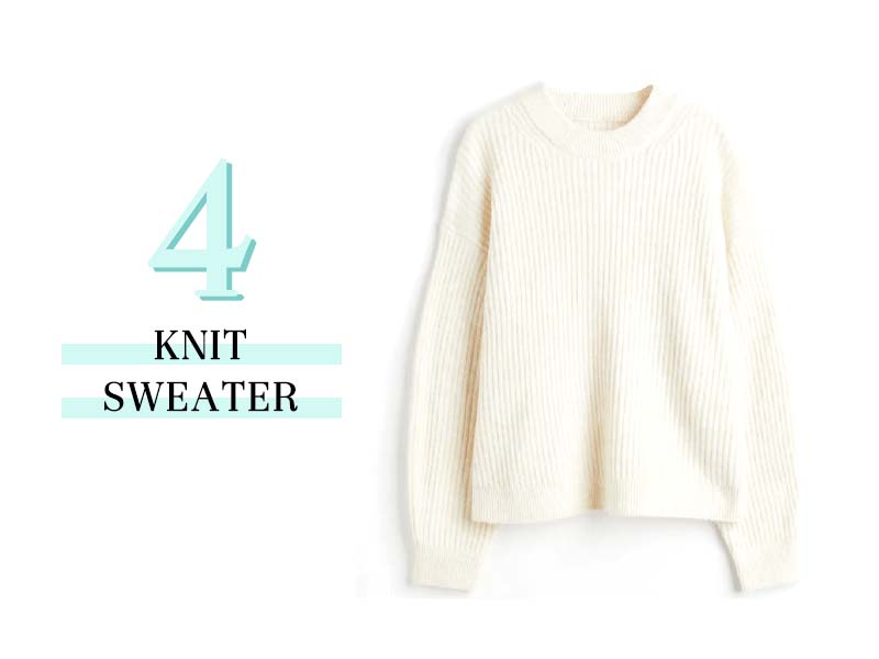 Knit Sweater in Cream