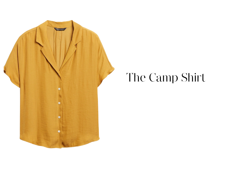 Yellow button best sale up shirt outfit