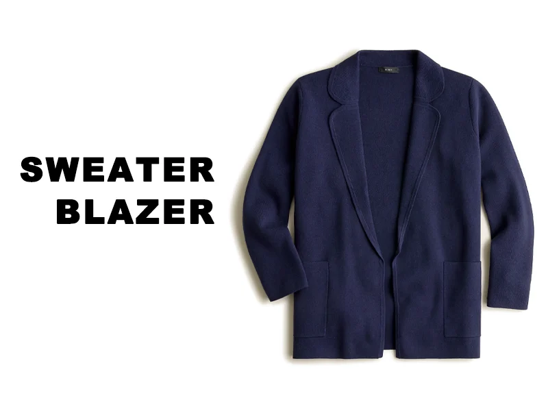 Navy Sweater Blazer