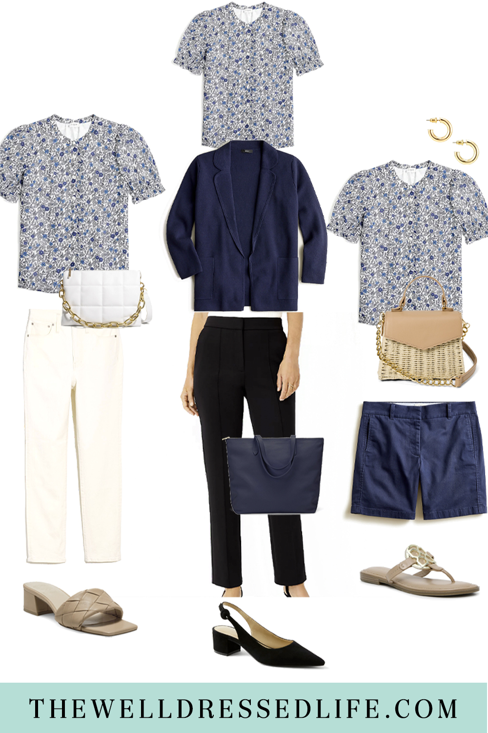 How to Wear J.Crew Factory Print Blouse