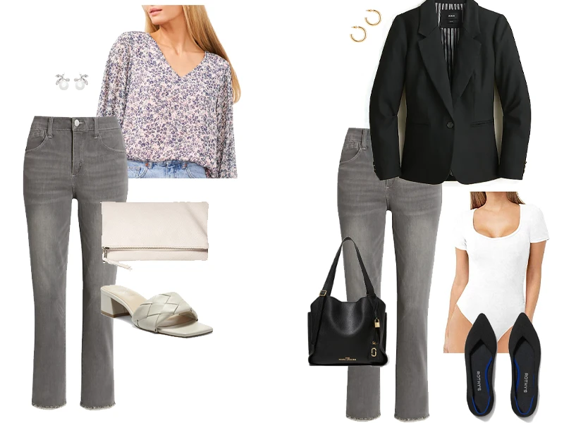 How to Wear Gray Jeans: 3 Stylish Outfit Ideas