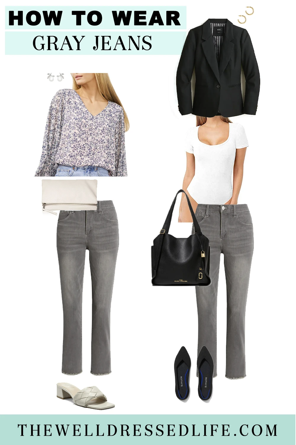 How to Wear Gray Jeans: 3 Stylish Outfit Ideas