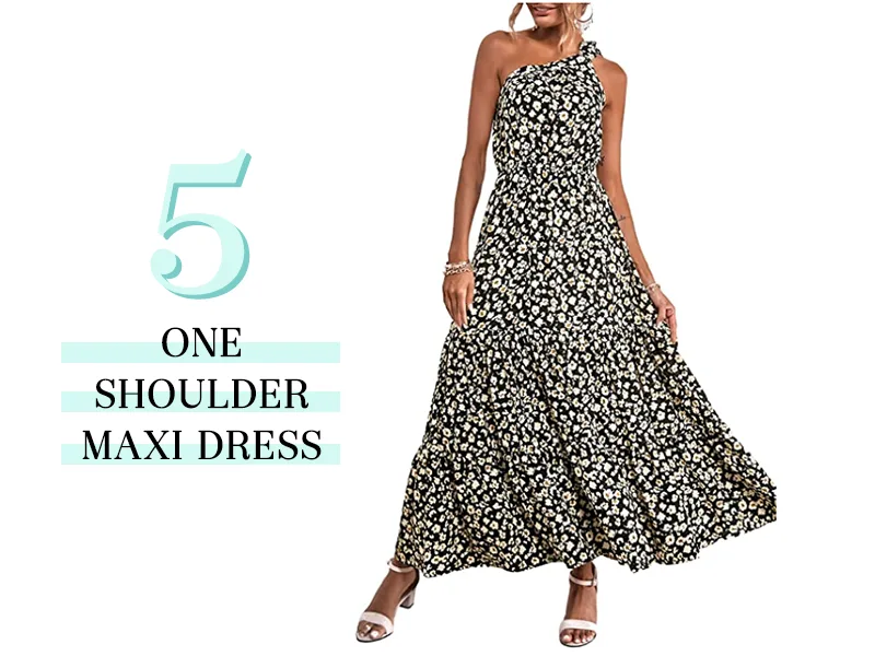 One Shoulder Maxi Dress