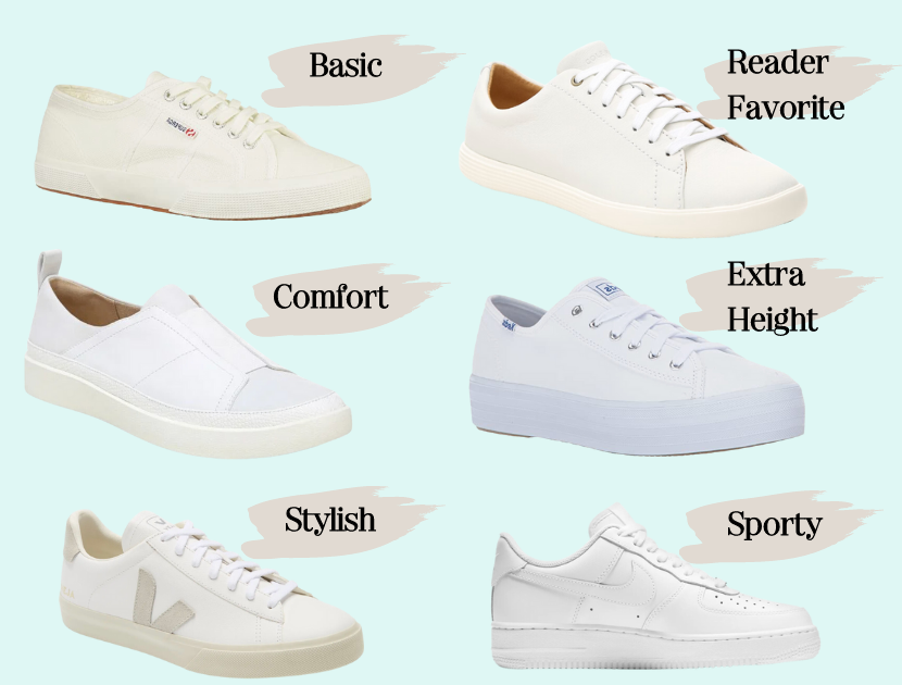 Trickle Fremragende fersken Classic White Sneakers for Women | The Well Dressed Life