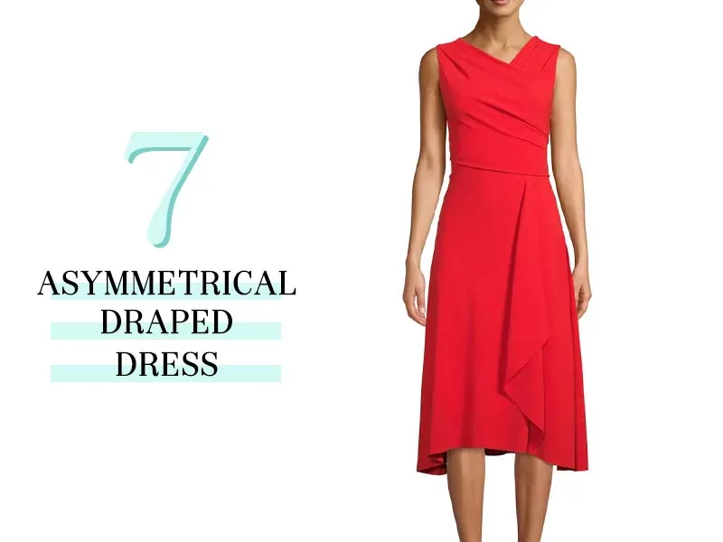 Anne Klein Asymmetrical Draped Dress