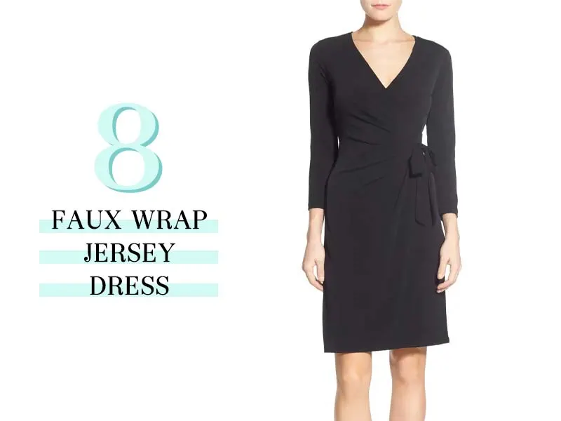 Anne Klein Faux Wrap Jersey Dress