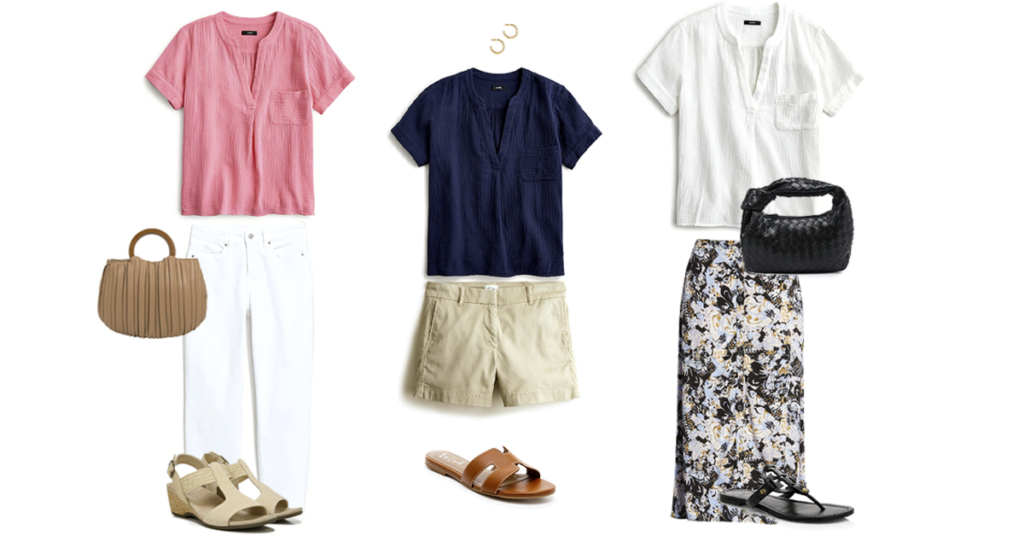 How to wear J.Crew's Gauze popover top