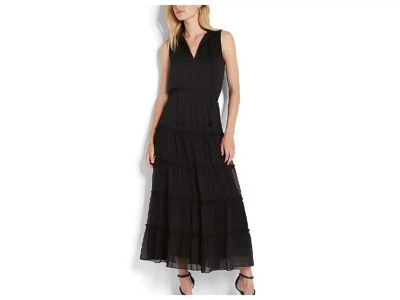 black maxi dress