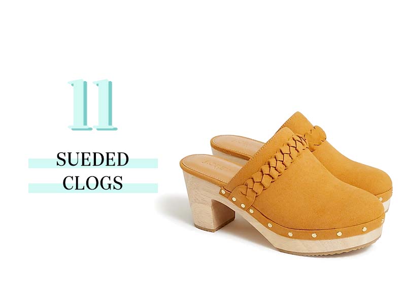 Sueded Clogs in Tan