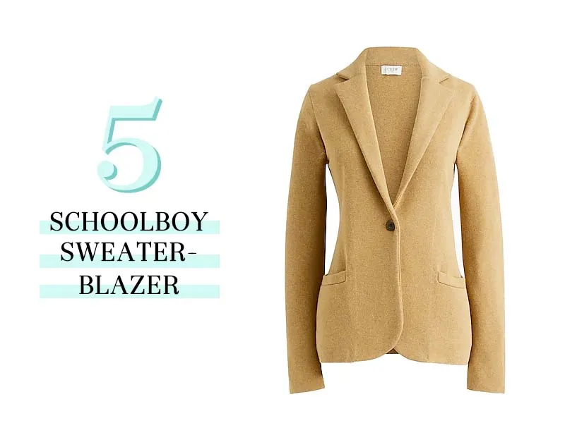 Schoolboy sweater blazer in camel