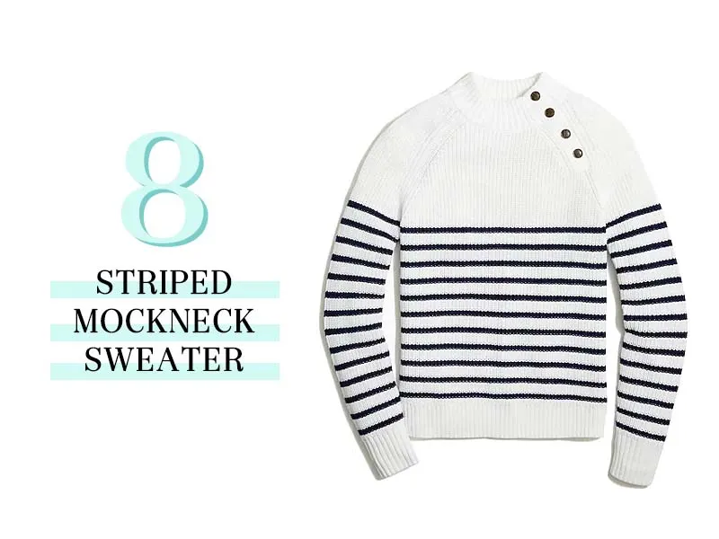 Striped Mockneck Sweater 