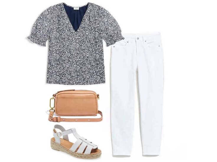 How to Wear J. Crew's Print Puff Sleeve Top