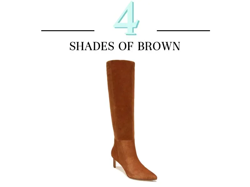 Brown Suede Knee High Boots