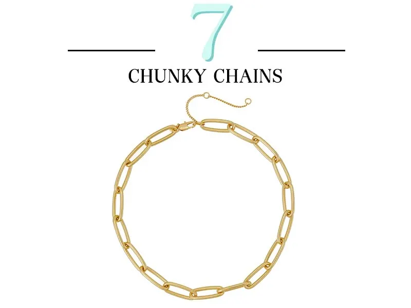 Chunky Gold Chain Paperclip necklace