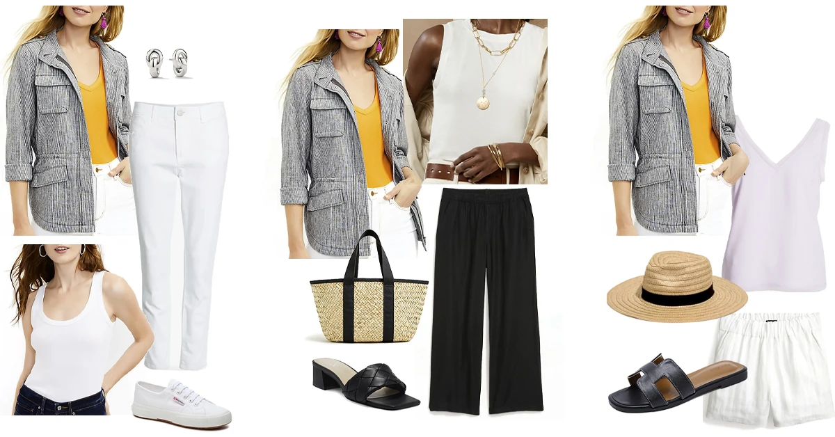 How to Wear the LOFT Striped Utility Jacket