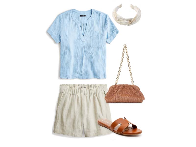 Outfit Formula with linen shorts