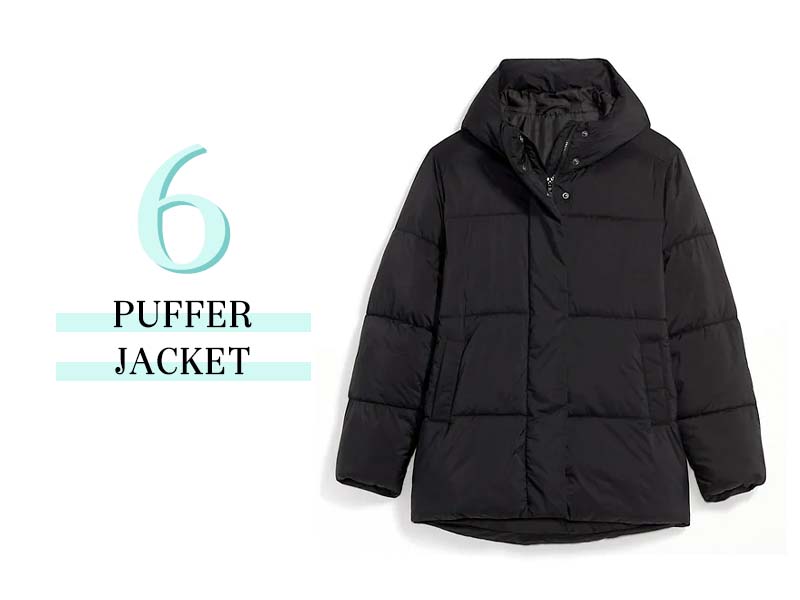 Black puffer jacket