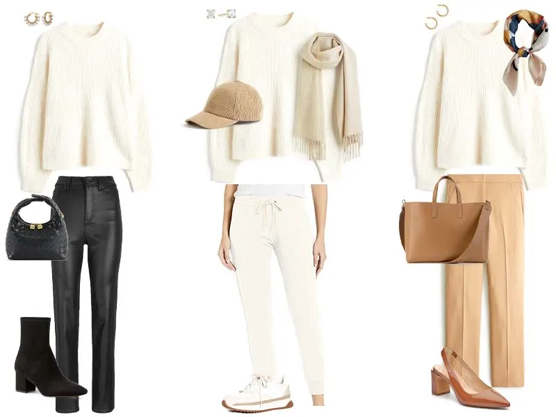 How to Wear H&M's Cream Knit Sweater