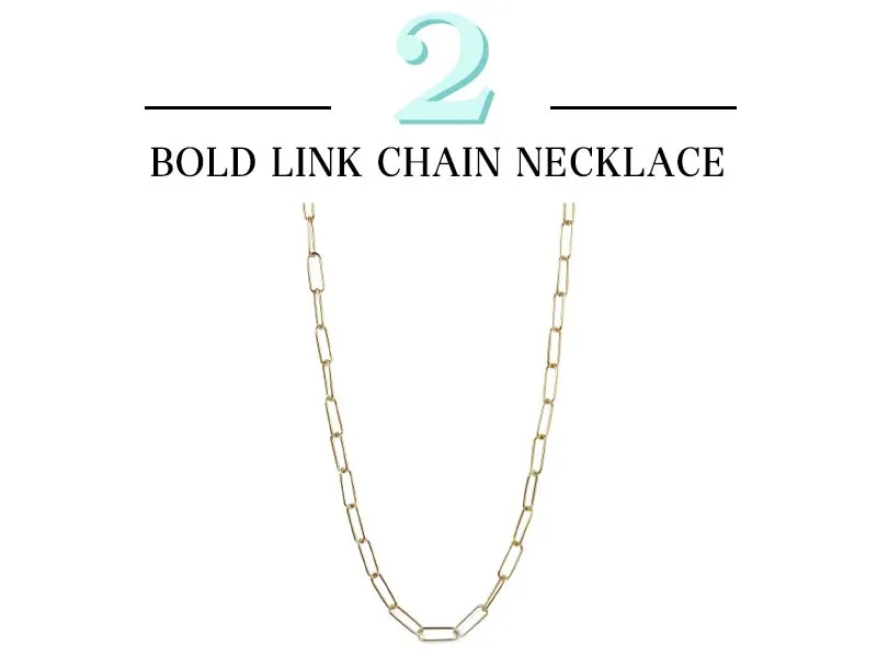 Bold Link Chain Necklace in Gold