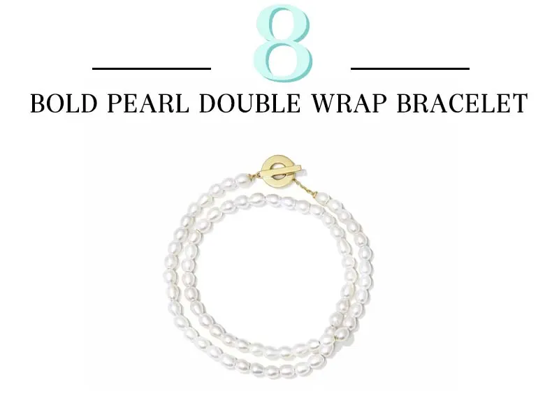 Bold Pearl Double Wrap Bracelet