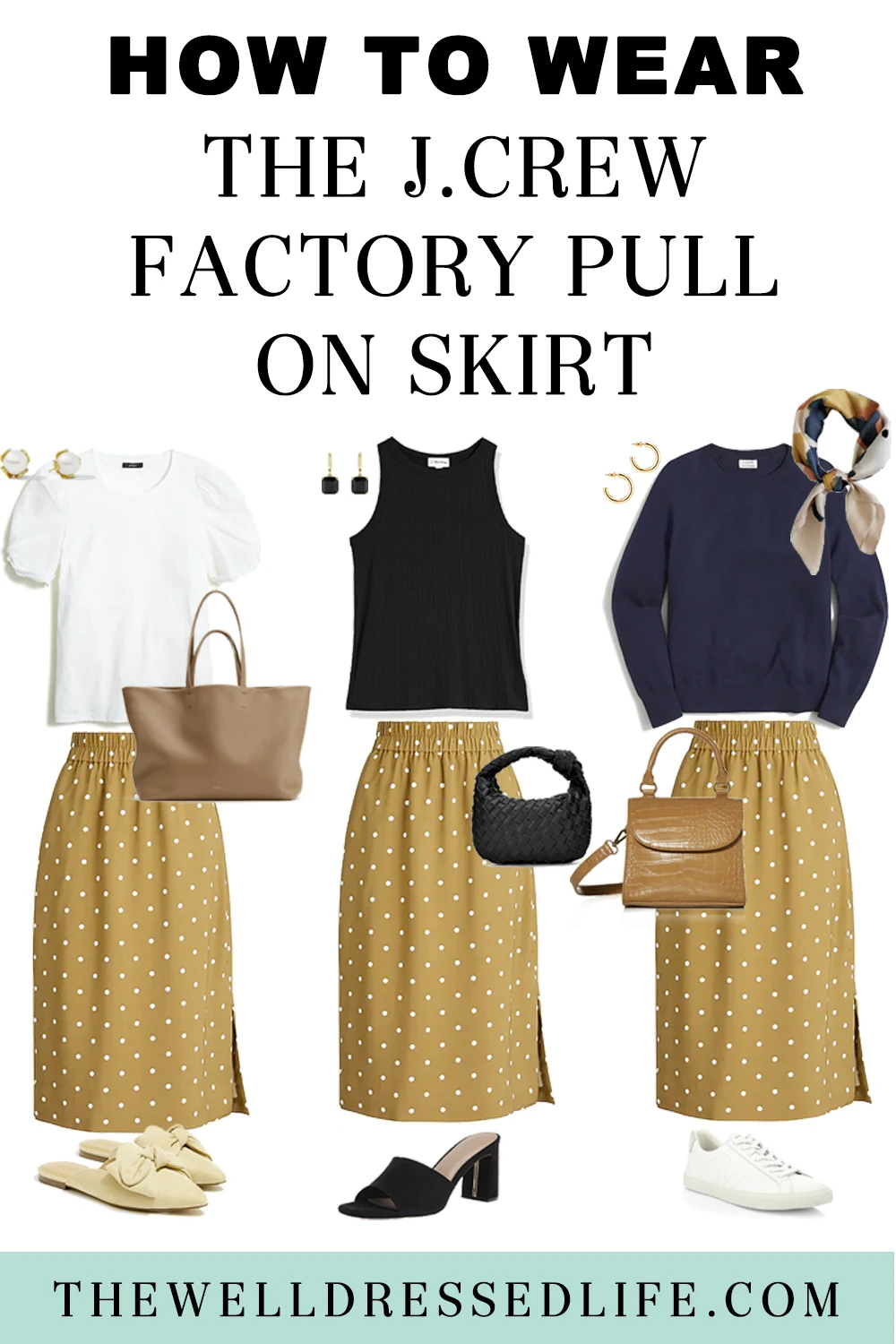 How to Wear The J.Crew Factory Pull On Skirt