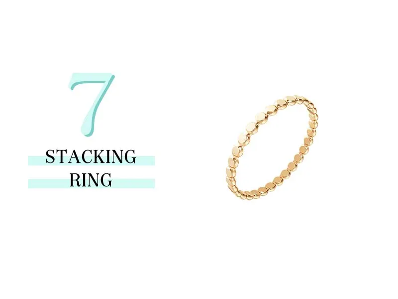 Gold stacking ring