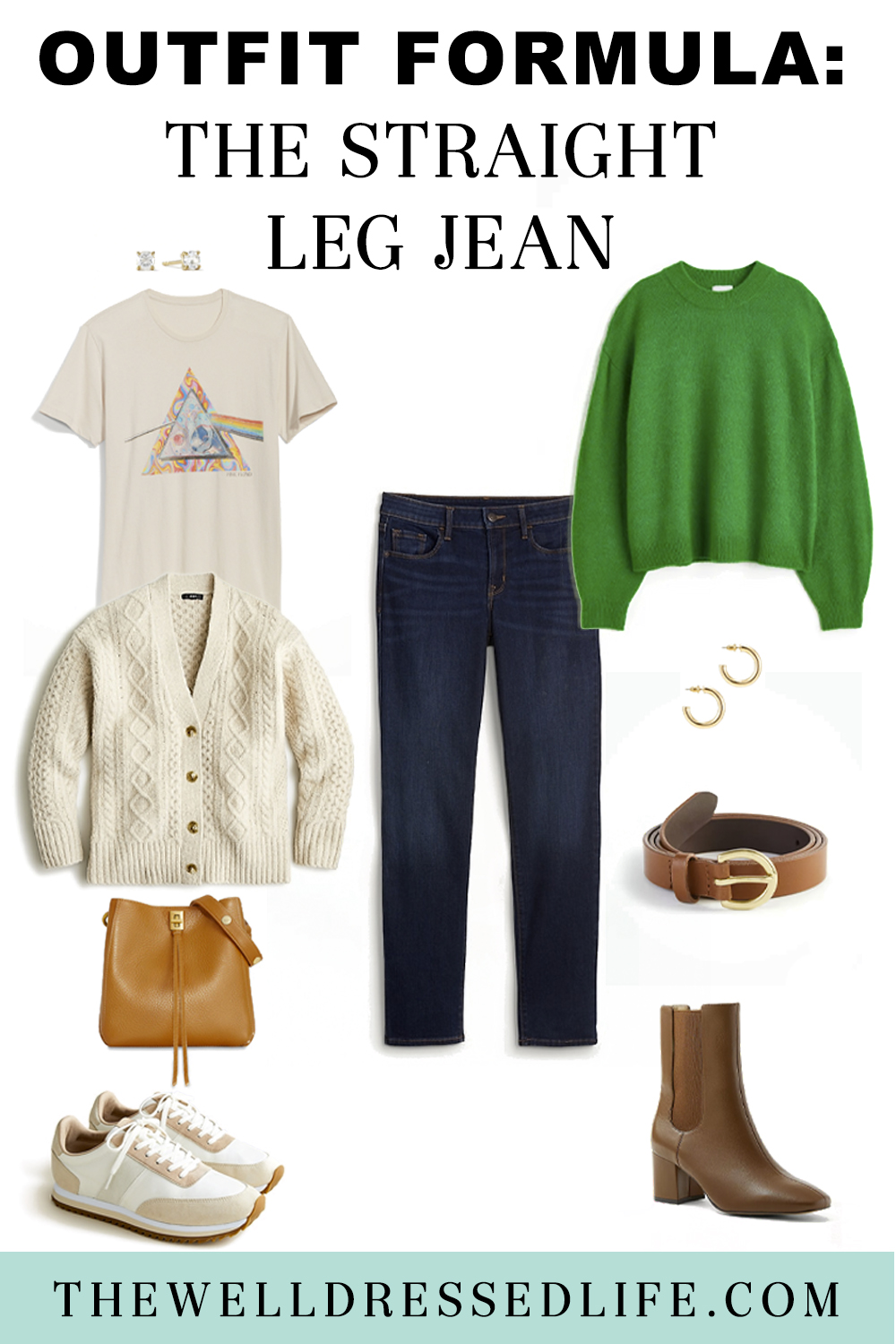 3 Ways to Wear Straight Leg Jeans#fashionmodel #fashiondaily