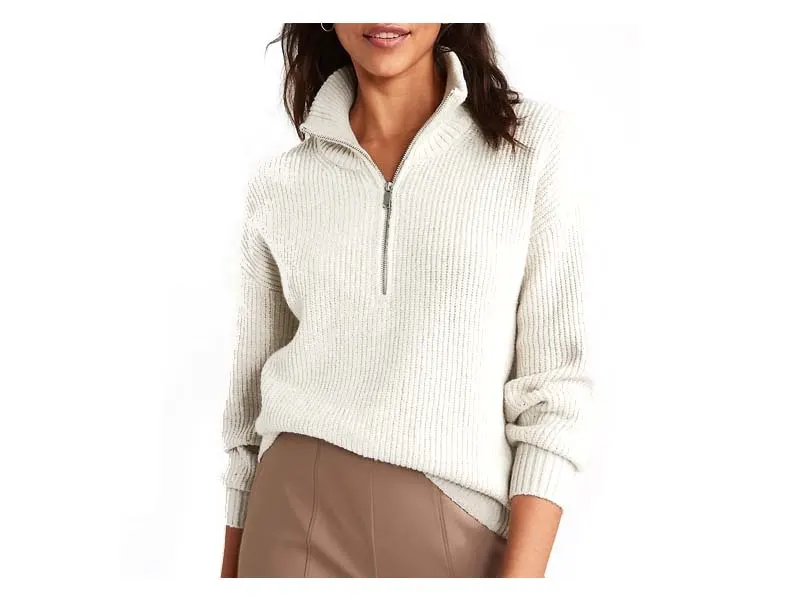 Half zip hotsell sweater women