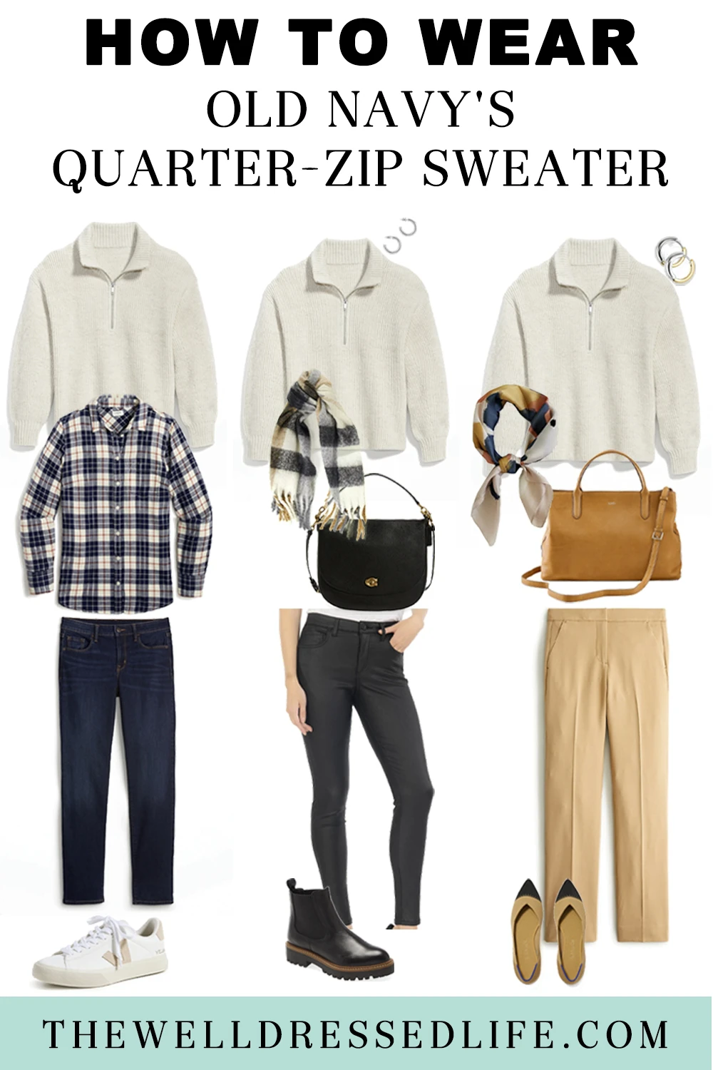 How to Wear Old Navy\'s Quarter-Zip Sweater