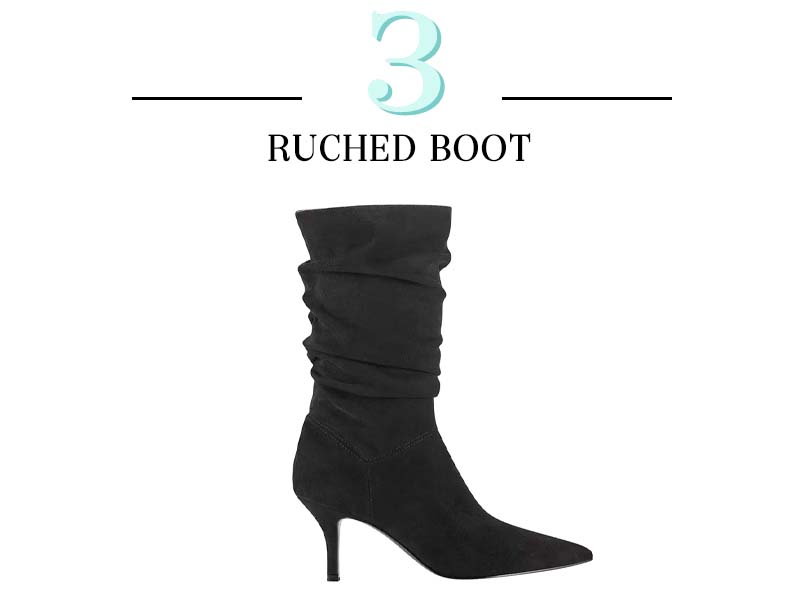 black ruched boot