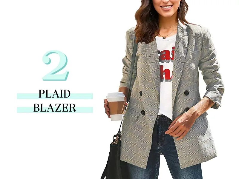 plaid blazer