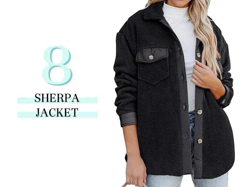 Sherpa Jacket in Black