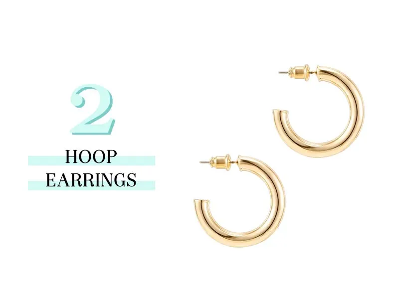 gold hoop earrings