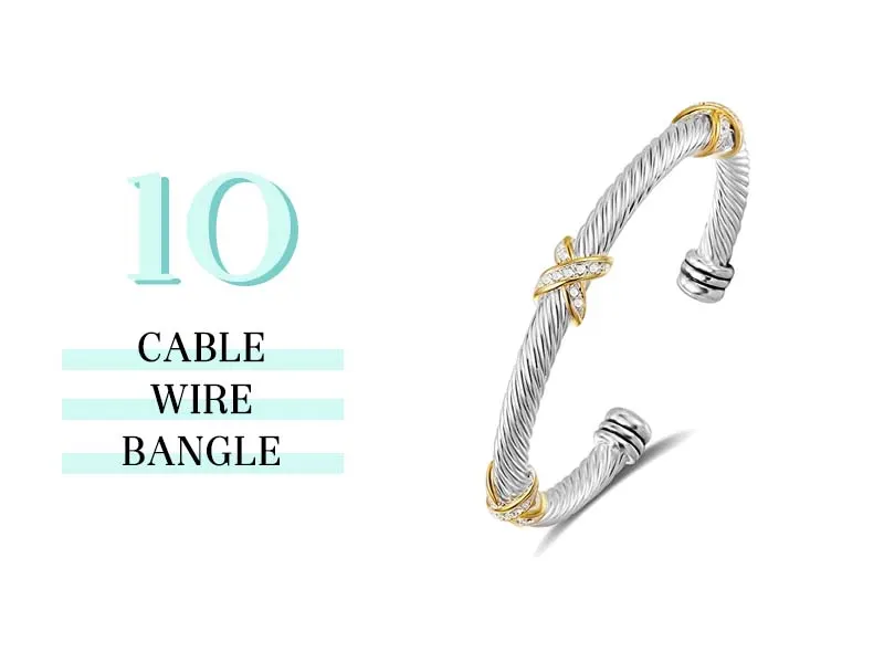 Cable wire bangle