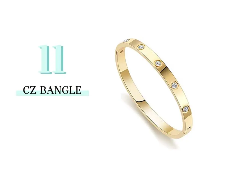 gold CZ bangle