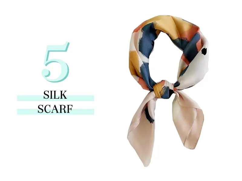 patterned silk scarf