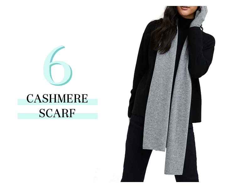 gray cashmere scarf
