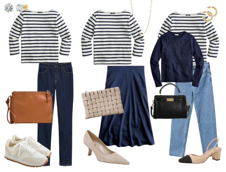 How to Wear A Striped Boatneck Top