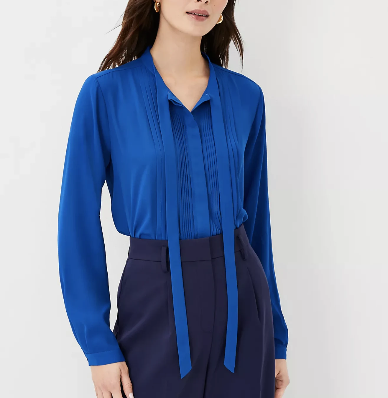 royal blue blouse outfit