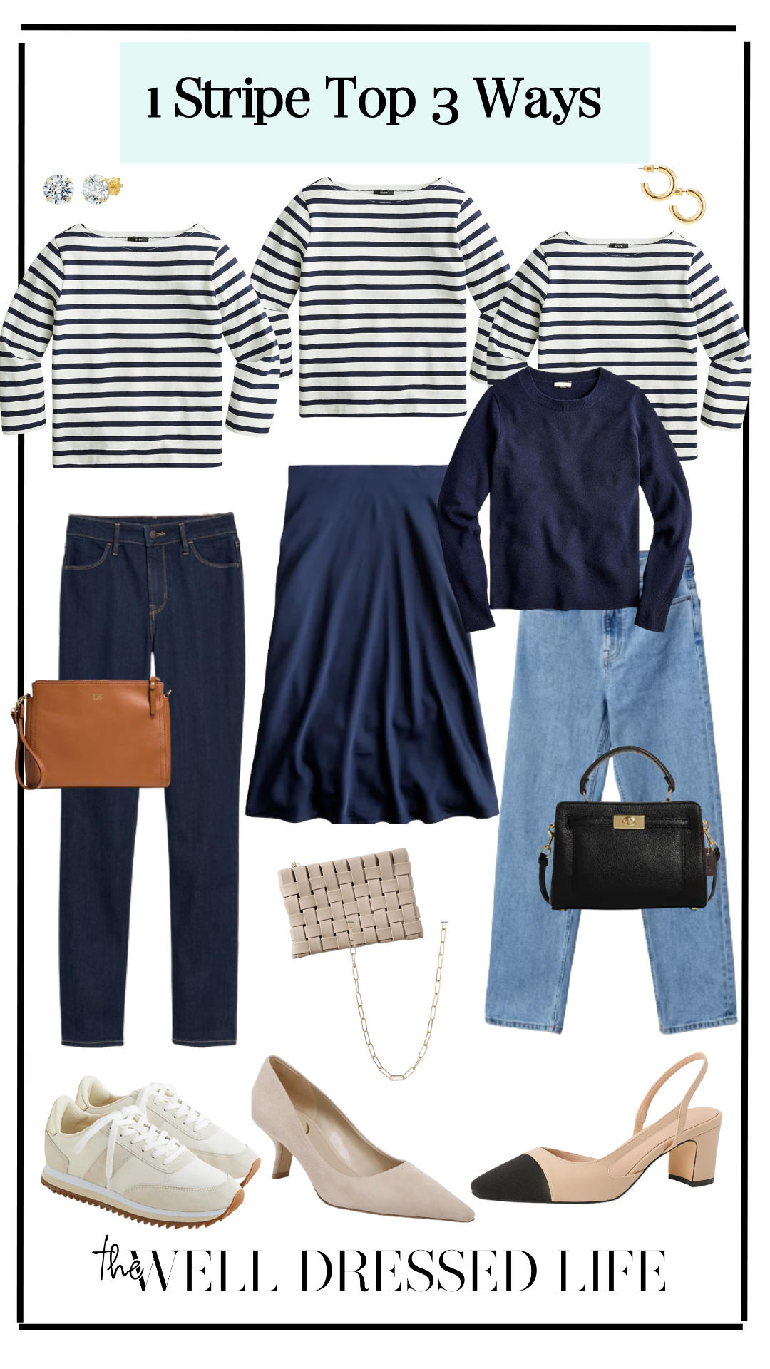 How to Wear A Striped Boatneck Top