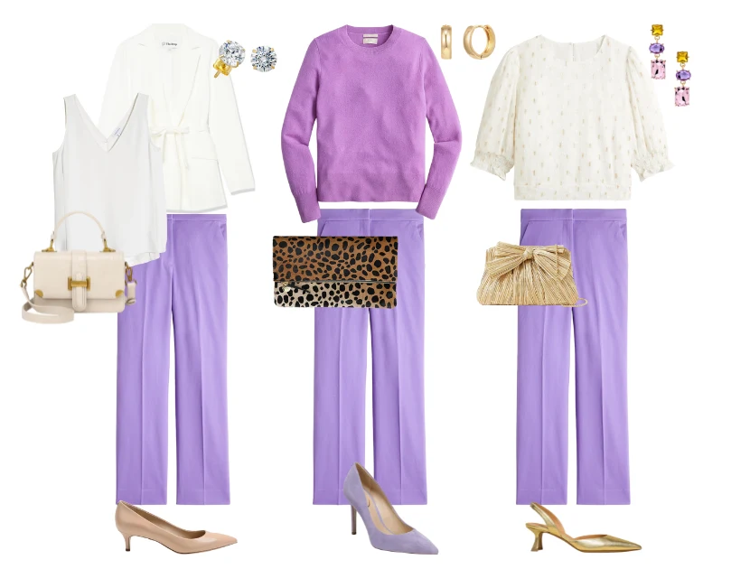 The summer outfit you can wear anywhere. Love the lavender pants