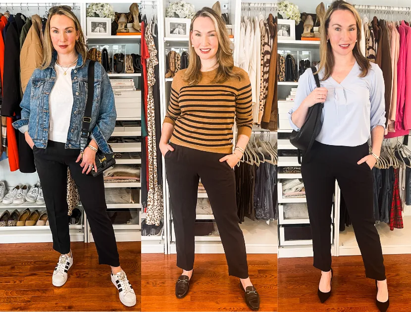 3 Ways to Wear Black Pull-On Pants