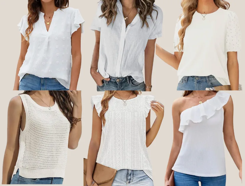 6 Pretty White Summer Tops on