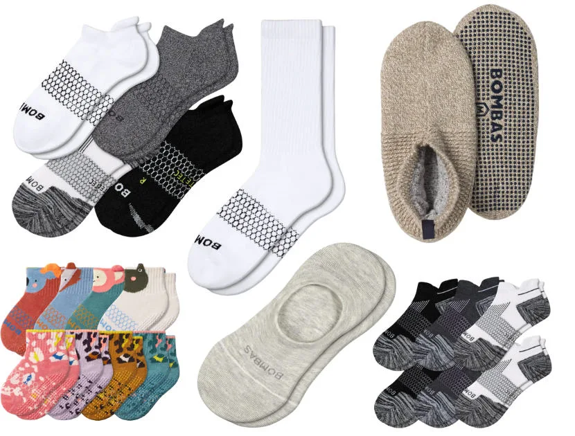 Toddler Bombas Gripper Slipper Ankle Socks